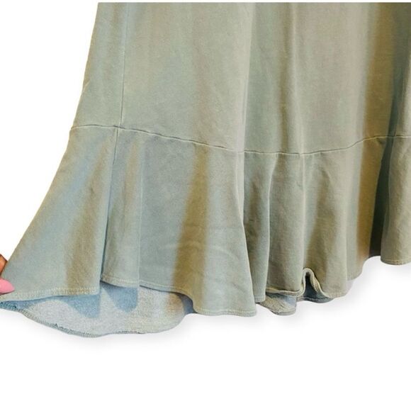 Anthropologie Saturday/Sunday Greenish Odette Ruffle Sleeve Dress Size XS - Picture 4 of 11